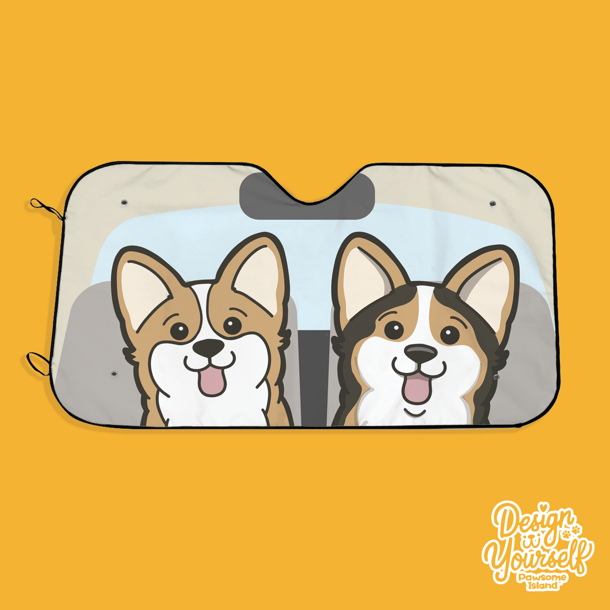 Pawsome Island - Custom DIY Pet Car Windshield Sun Shade | Keep Your Car Cool! - Pawsome Island