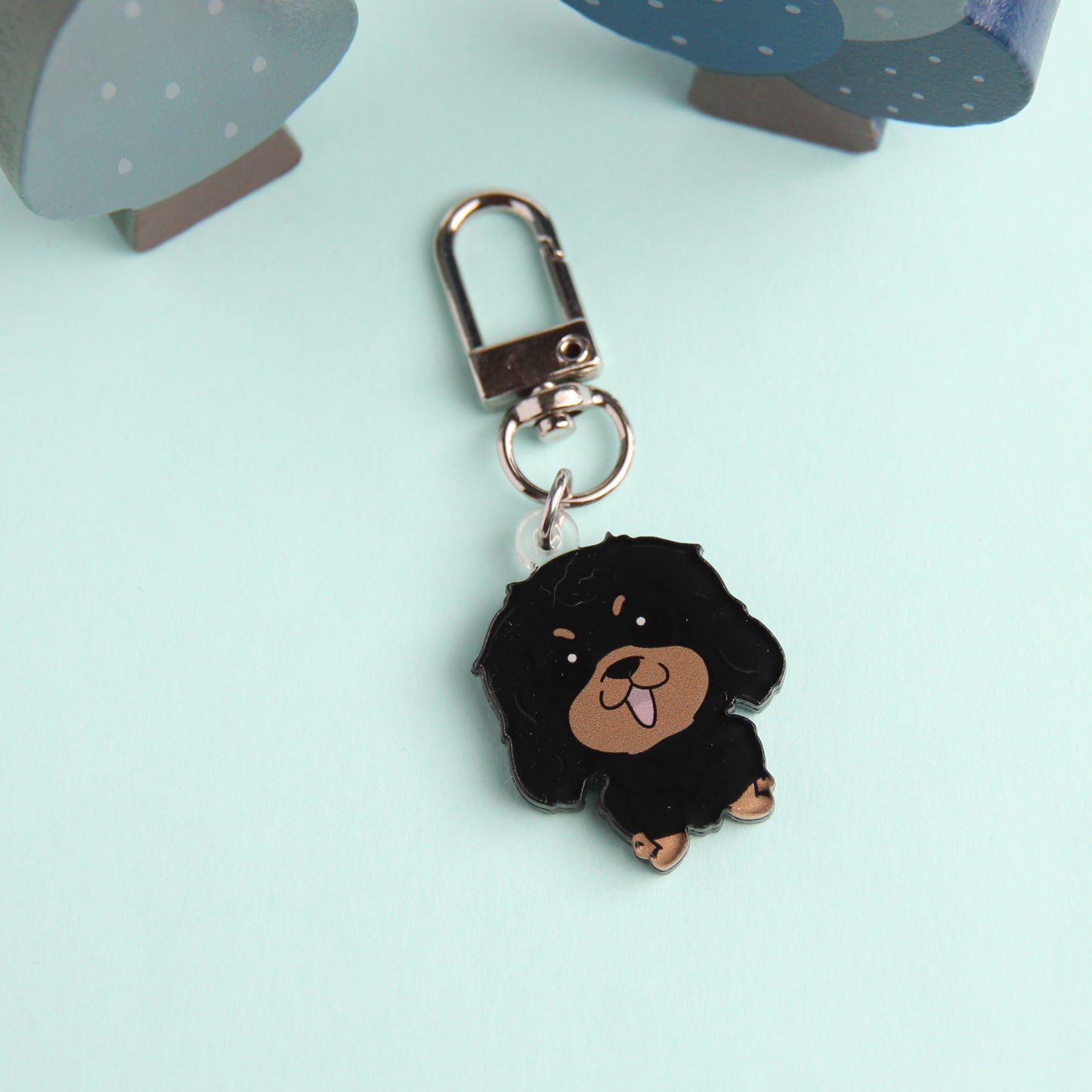 3cm Mini Cavalier King Charles Spaniel Acrylic Keychain - Cute Dog Breed Collectible - Pawsome Island