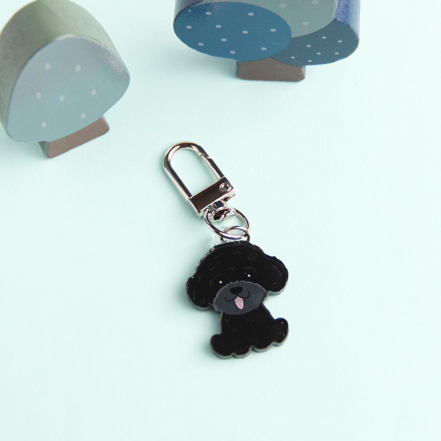 3cm Mini Poodle Acrylic Keychain - Cute Dog Breed Collectible - Pawsome Island