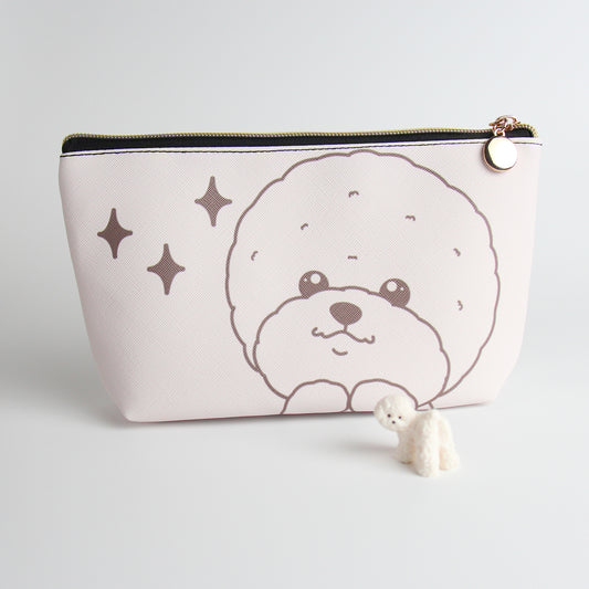 Bichon Travel Makeup Pouch – Chic & Functional Cosmetic Organizer