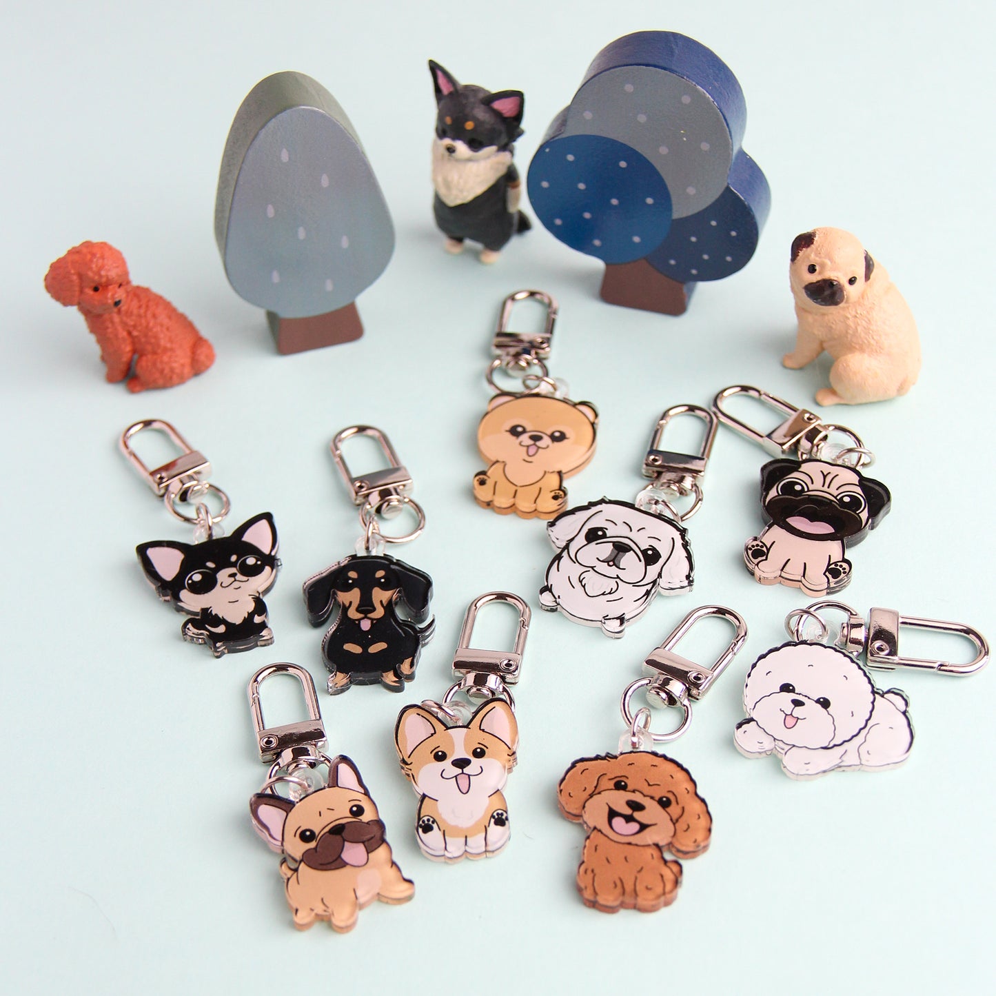 3cm Mini Cats Acrylic Keychain - Cute Cat Breed Collectible - Pawsome Island