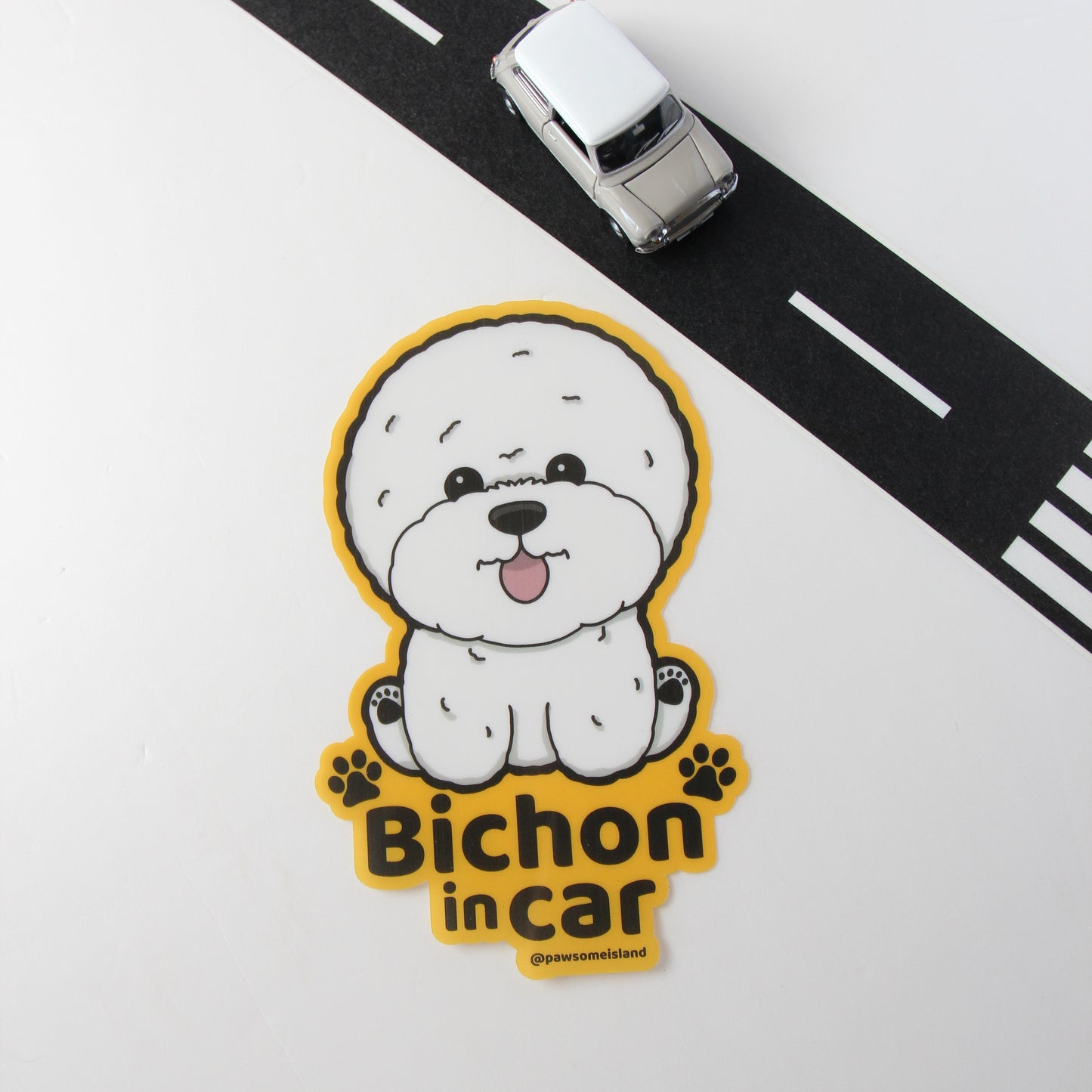 Bichon Car Sticker - A Must-Have for Dog Lovers!