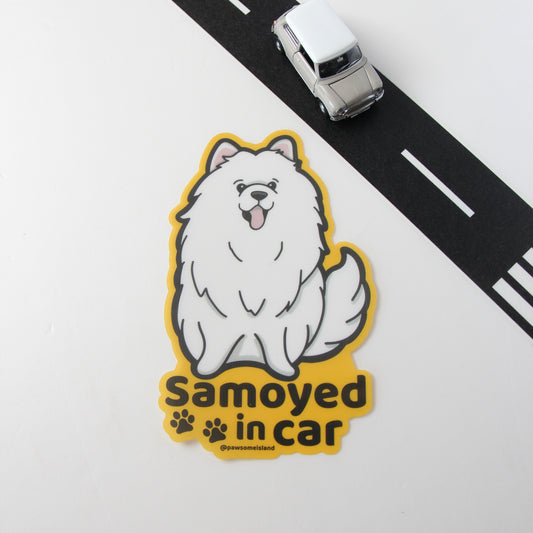 Samoyed Car Sticker - A Must-Have for Dog Lovers! - Pawsome Island