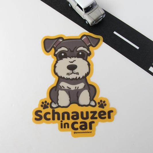 Schnauzer Car Sticker - A Must-Have for Dog Lovers! - Pawsome Island